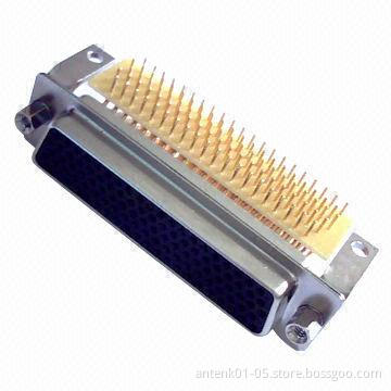 HDR Connector, 104-pin, Male/Female, Right Angle, DIP Type with Black Insulator & RoHS Mark